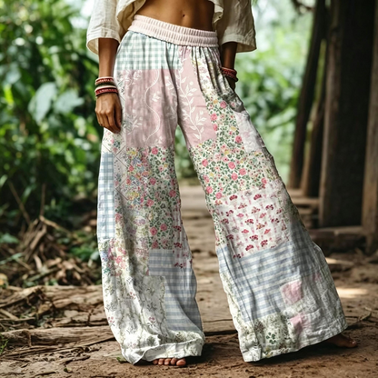 🔥 LAST DAY SALE! Women’s Boho Floral Wide Leg Pants 🌸