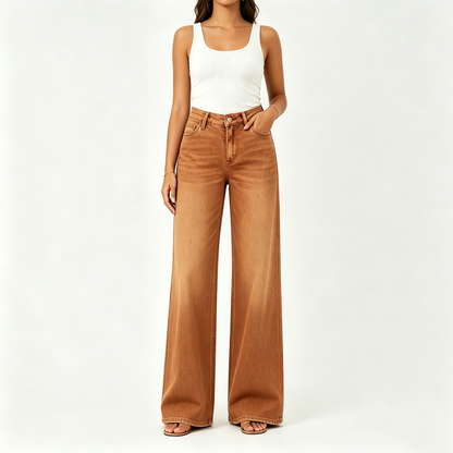 🔥 HOT SALE! High Rise Baggy Jeans 👖 Comfy Stretch Wide Leg Style