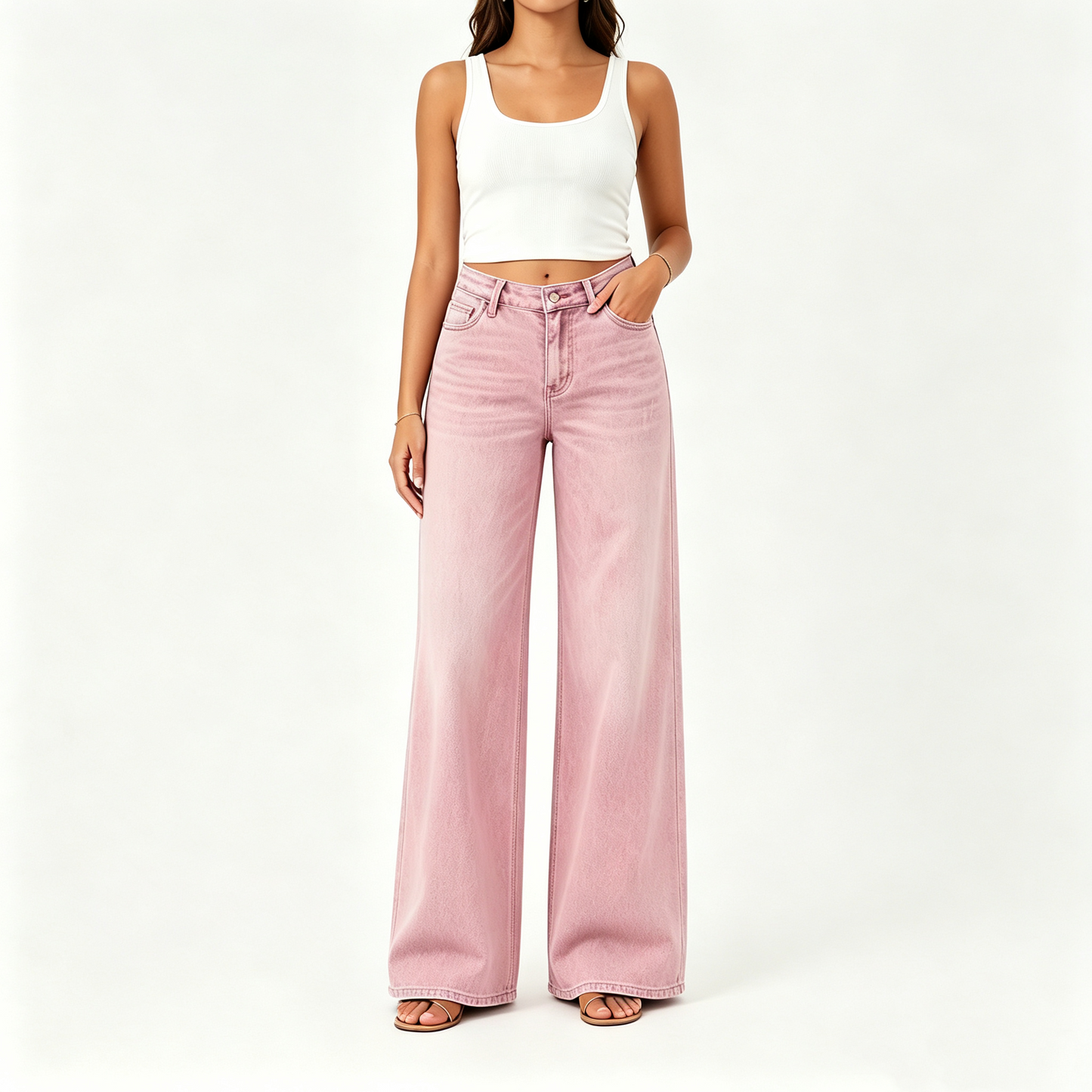🔥 HOT SALE! High Rise Baggy Jeans 👖 Comfy Stretch Wide Leg Style