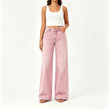 🔥 HOT SALE! High Rise Baggy Jeans 👖 Comfy Stretch Wide Leg Style
