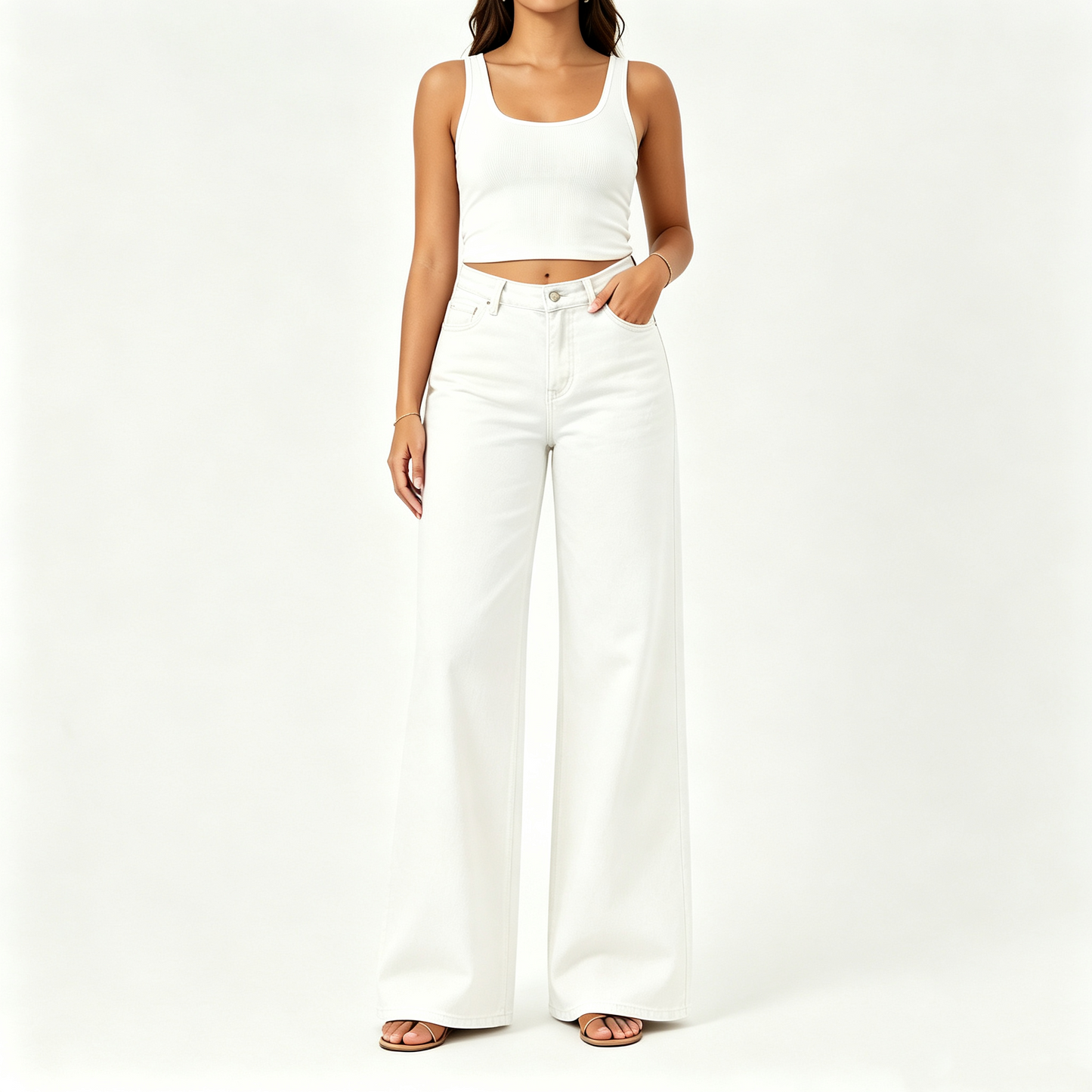 🔥 HOT SALE! High Rise Baggy Jeans 👖 Comfy Stretch Wide Leg Style