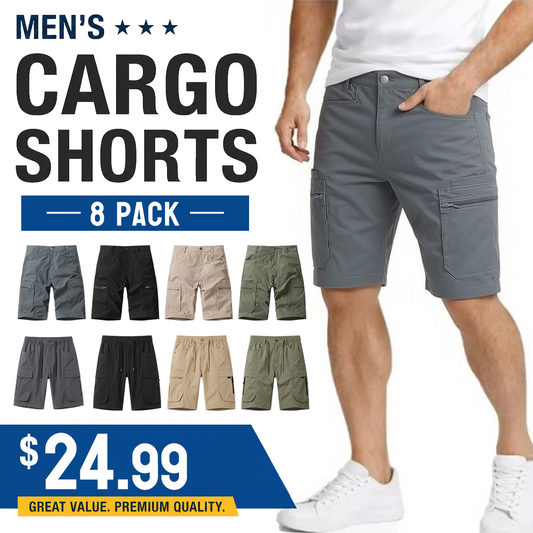 🔥 Men’s Multi-Pocket Cargo Shorts 🩳 Casual Outdoor Work Shorts