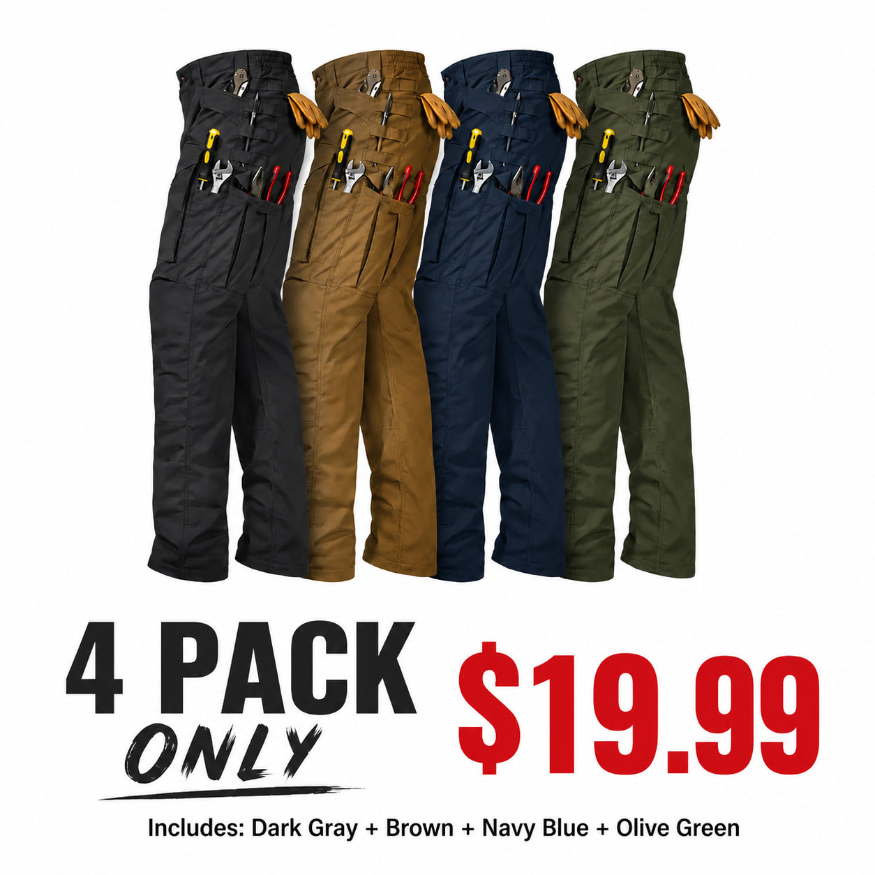 Men's Cargo Pants,Tactical Pants for Men Stretch,Durable Ripstop EDC Work Pants for Hiking