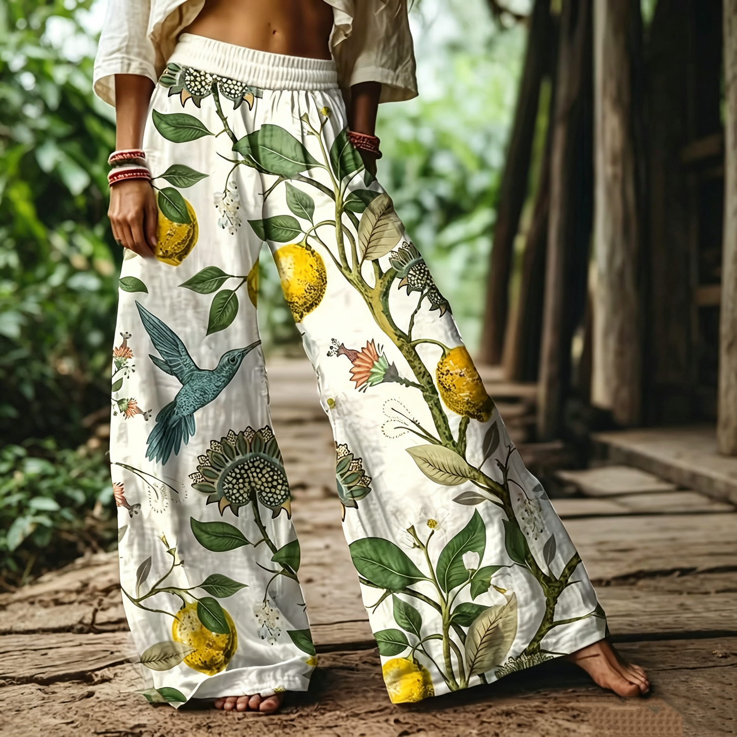 🔥 LAST DAY SALE! Women’s Boho Floral Wide Leg Pants 🌸