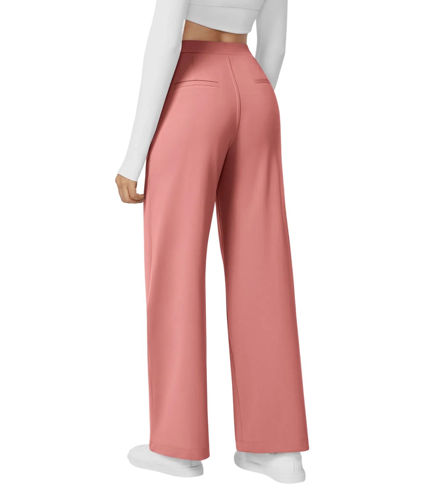 High Waisted Pocket Straight Leg Work Pants