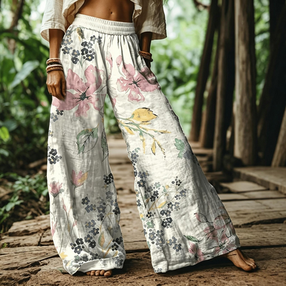 🔥 LAST DAY SALE! Women’s Boho Floral Wide Leg Pants 🌸