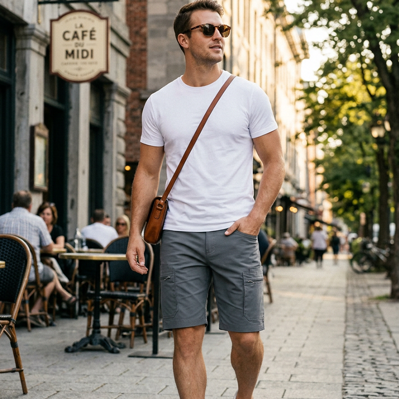 🔥 Men’s Multi-Pocket Cargo Shorts 🩳 Casual Outdoor Work Shorts