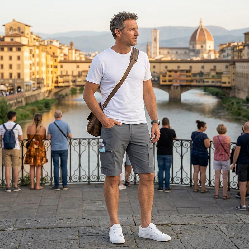 🔥 Men’s Multi-Pocket Cargo Shorts 🩳 Casual Outdoor Work Shorts