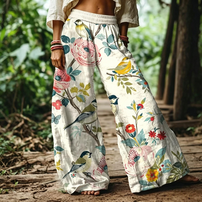 🔥 LAST DAY SALE! Women’s Boho Floral Wide Leg Pants 🌸