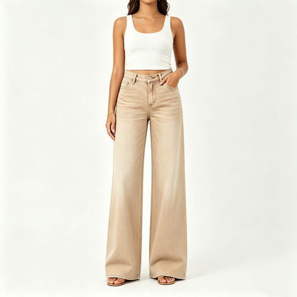 🔥 HOT SALE! High Rise Baggy Jeans 👖 Comfy Stretch Wide Leg Style