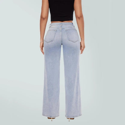 🔥 HOT SALE! High Rise Baggy Jeans 👖 Comfy Stretch Wide Leg Style