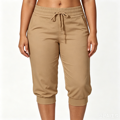 【LAST DAY SALE】Solid Color Minimalist Capri Pants