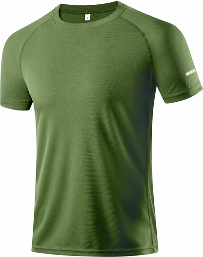 9-PACK Men's Print Reflective Stripe Sports T-Shirts