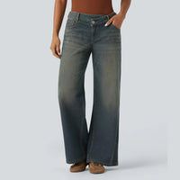 Mottled Dark Blue Denim